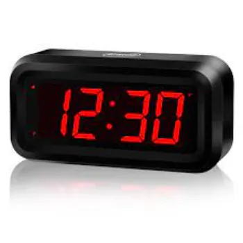 LED Digital Alarm Clock Battery Operated 